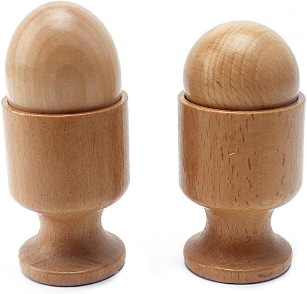 Wooden Egg with Cup