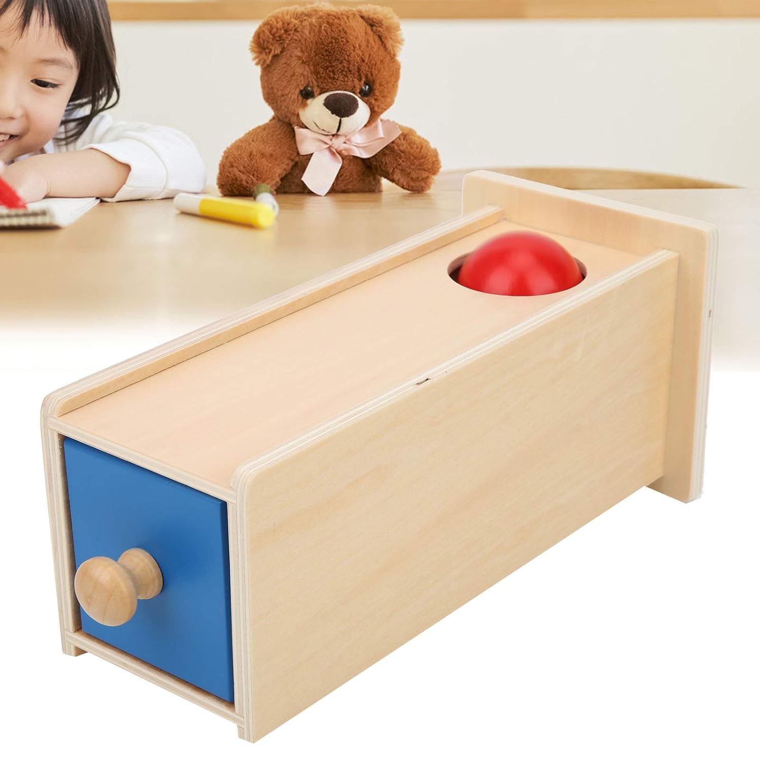 Montessori Object Permanence Box with Drawer