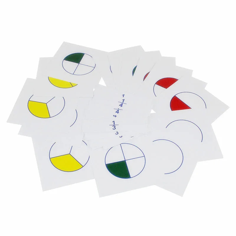 Montessori Cards For Large Fraction Skittles