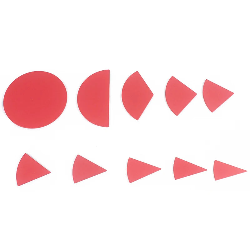 Montessori Cut-Out Fraction Circles 1-10
