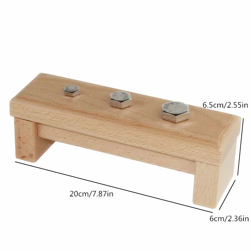 Montessori Wooden Screw On A Base