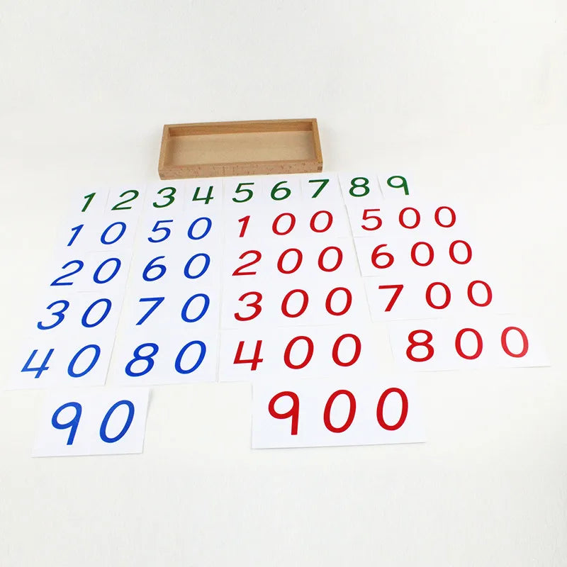 Montessori Large PVC Number Cards With Box 1-9000