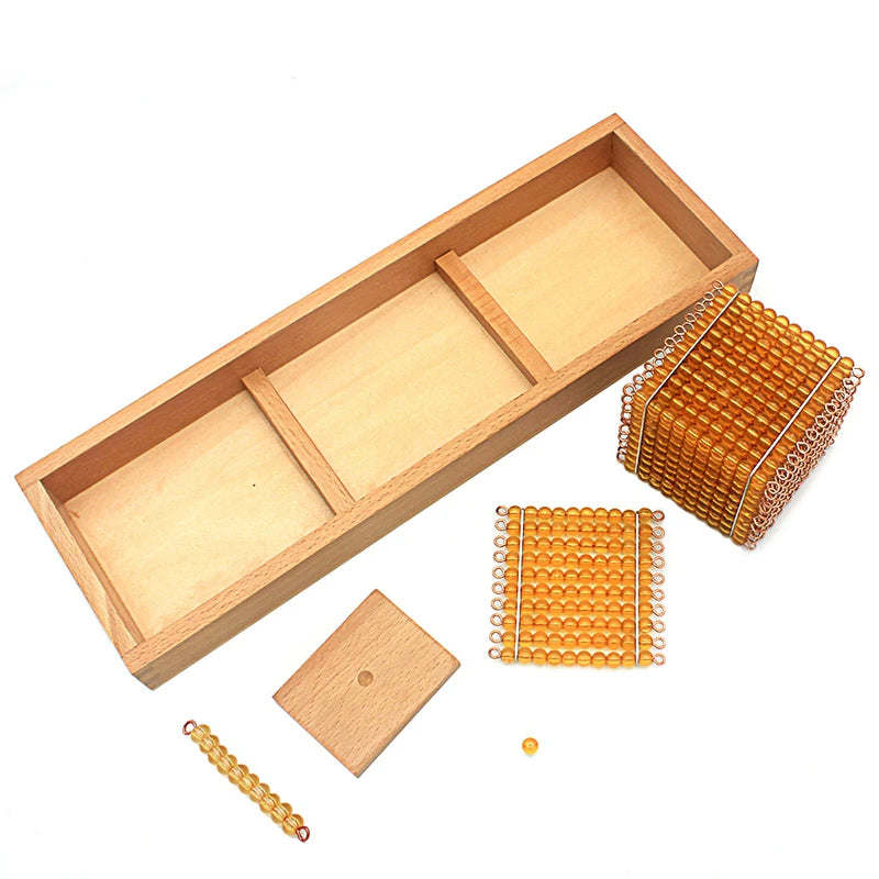 Montessori Introduction to Decimal Quantity with Trays