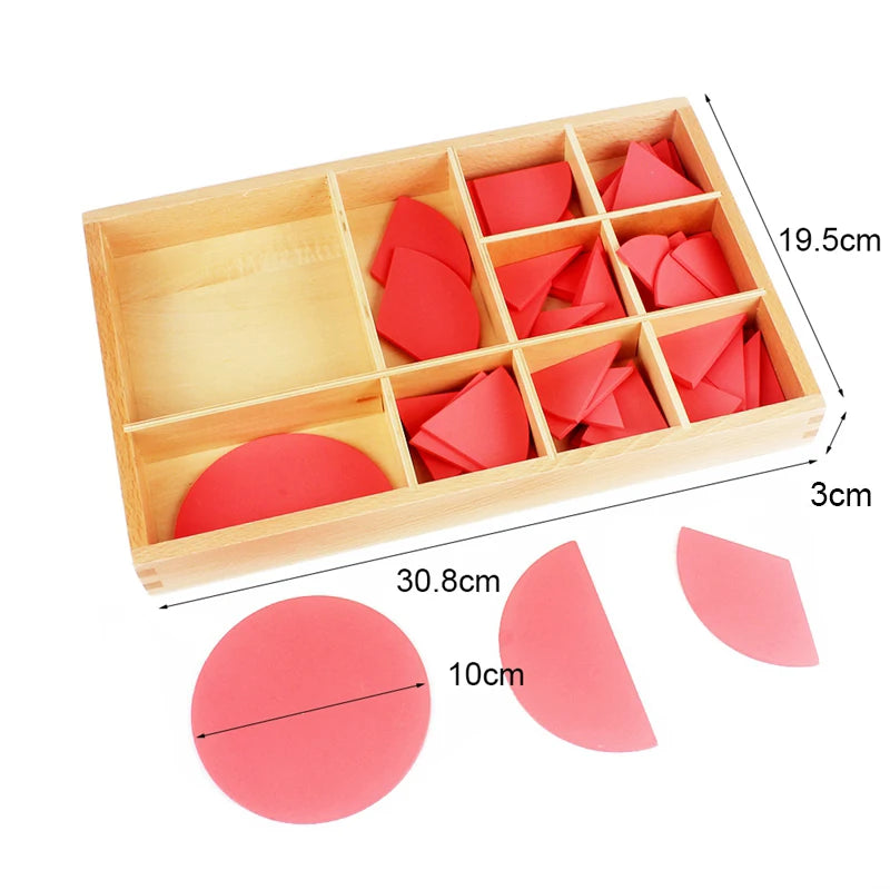 Montessori Cut-Out Fraction Circles 1-10