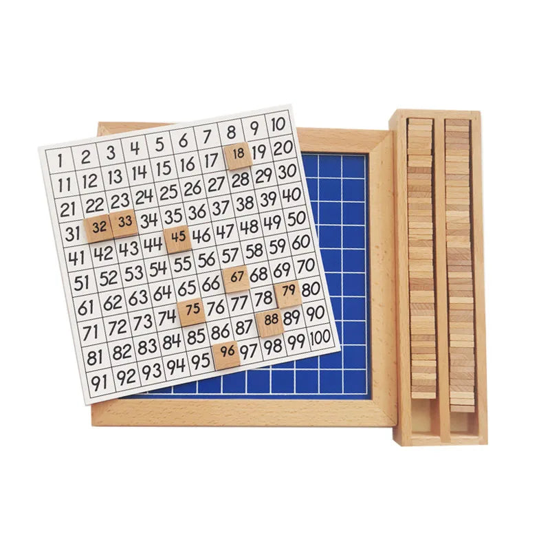 Montessori Wooden Hundred Board 1-100