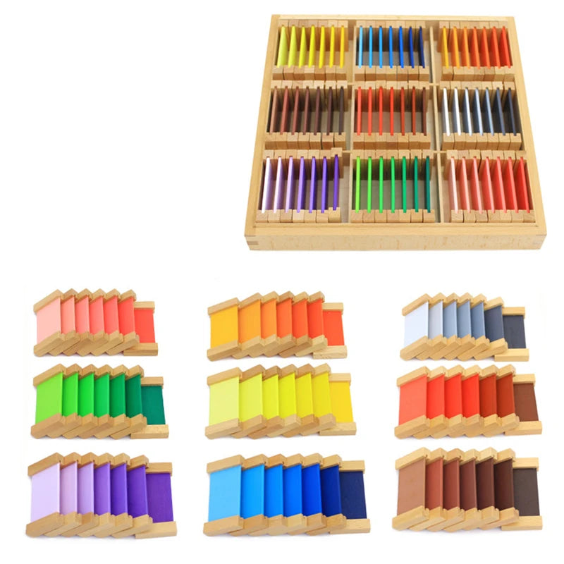 Montessori Sensorial | Wooden Color Tablets with Box