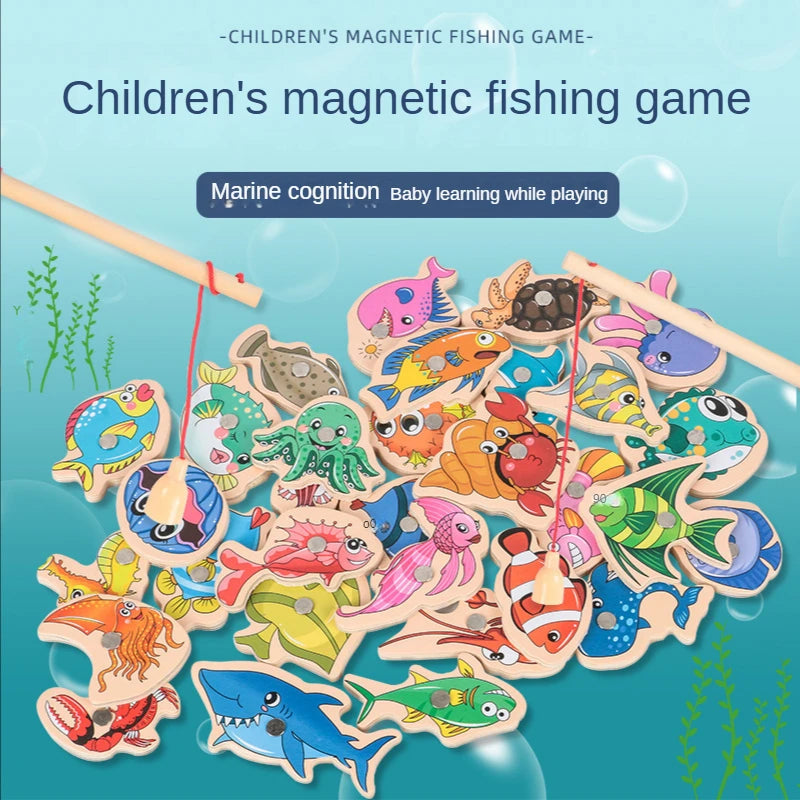 Wooden Magnetic Fishing Game