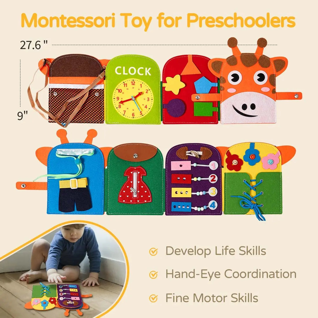 Busy Board Montessori Sensory Toys