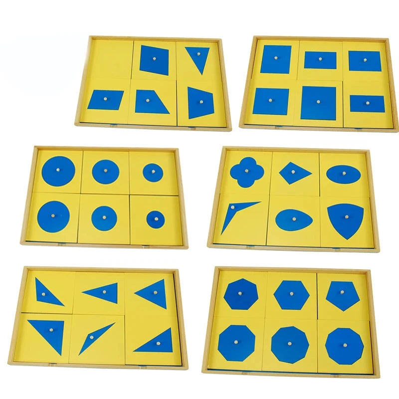 Montessori Geometric Cabinet With 35 Insets