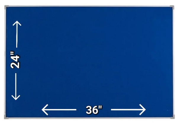 36" X 24" Felt Bulletin Board