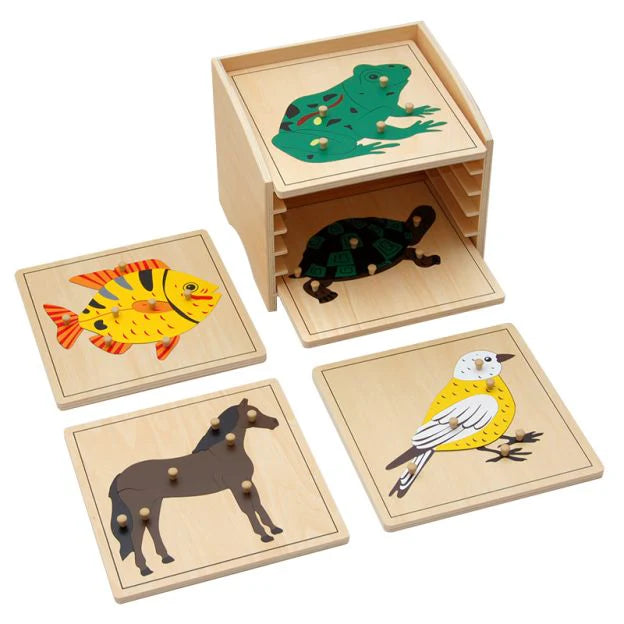Animal Puzzle Cabinet with 5
Puzzles
(horse,fish,turtle, bird, frog