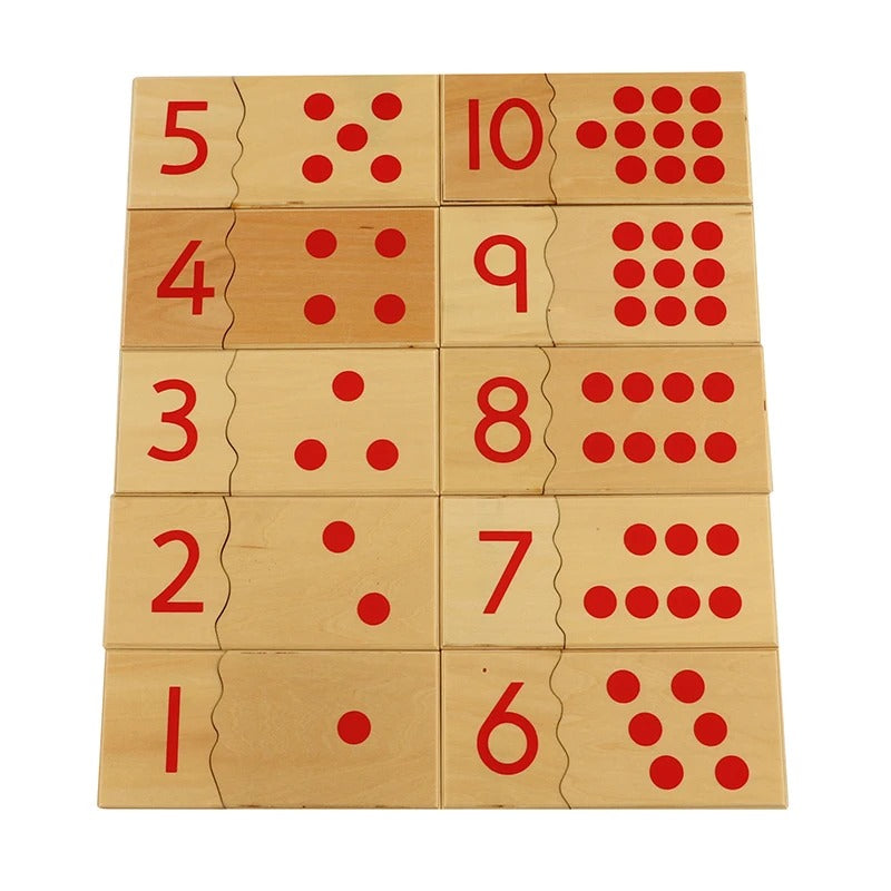 Montessori Wooden Number Puzzle 1-10