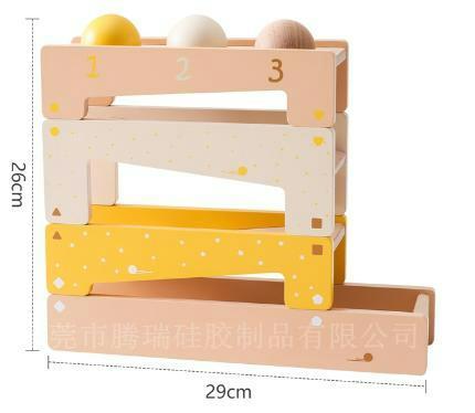 Wooden knocking running Ball Track Toy