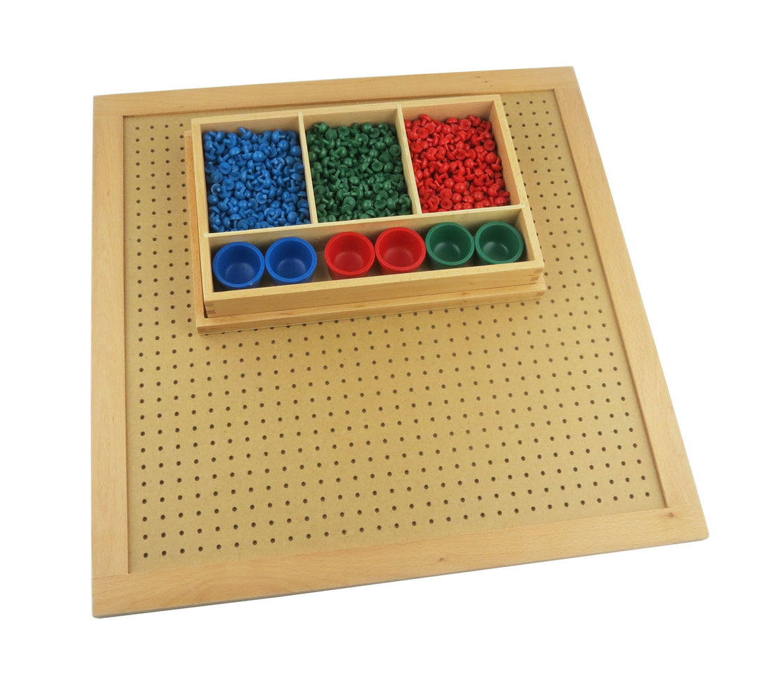 Wooden Peg Board with Pegs