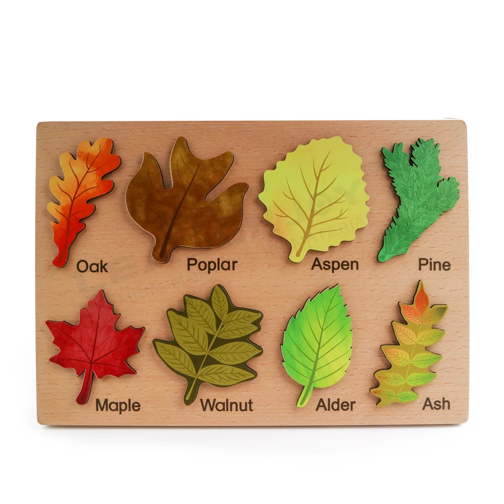 Montessori Wooden Leaves Puzzle