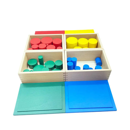 Montessori Sensorial | Knobless Cylinders Beechwood