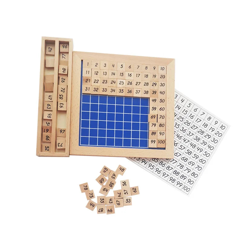 Montessori Wooden Hundred Board 1-100