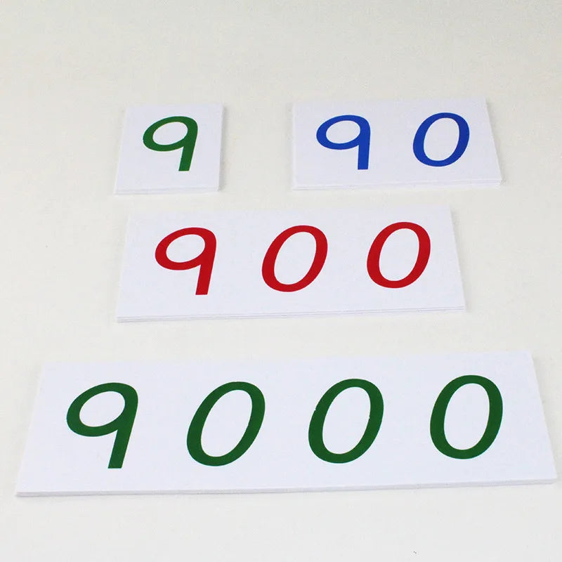 Montessori Large PVC Number Cards With Box 1-9000
