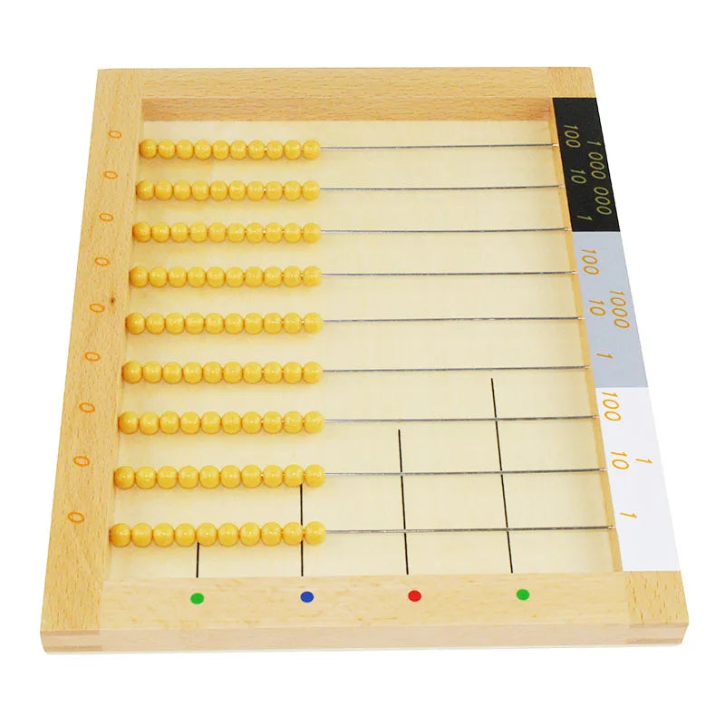 Montessori Wooden Flat Bead Frame
