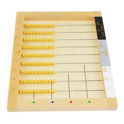 Montessori Wooden Flat Bead Frame