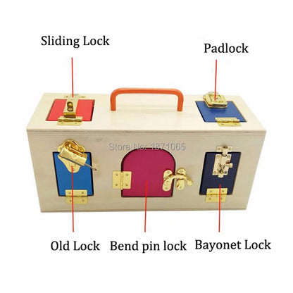 Montessori Lock Exercises Box