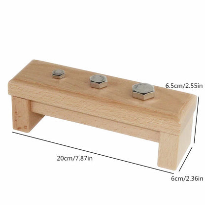 Montessori Wooden Screw On A Base