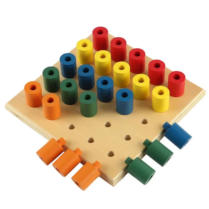 Montessori Wooden Peg Board