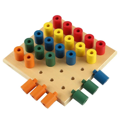 Montessori Wooden Peg Board