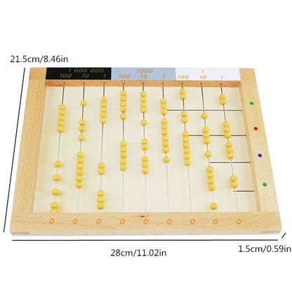 Montessori Wooden Flat Bead Frame