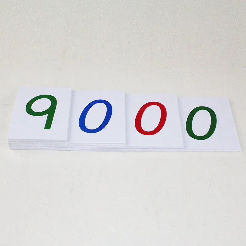 Montessori Large PVC Number Cards With Box 1-9000