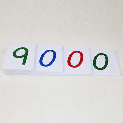 Montessori Large PVC Number Cards With Box 1-9000