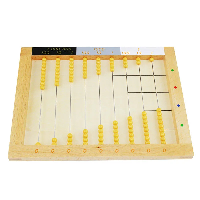 Montessori Wooden Flat Bead Frame
