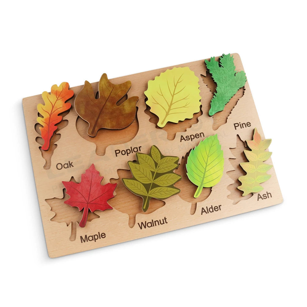 Montessori Wooden Leaves Puzzle