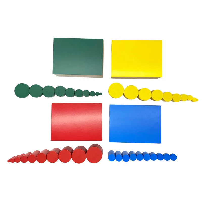 Montessori Sensorial | Knobless Cylinders Beechwood