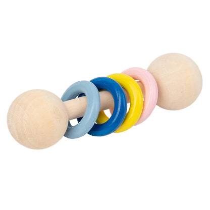 Three Rings Wooden Rattle