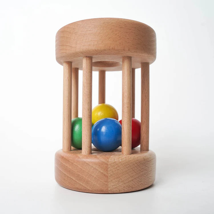 Montessori Wooden Rolling Drum