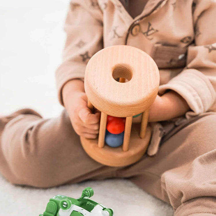 Montessori Wooden Rolling Drum