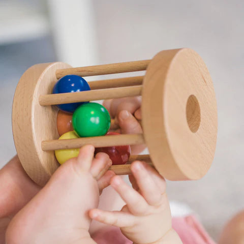 Montessori Wooden Rolling Drum