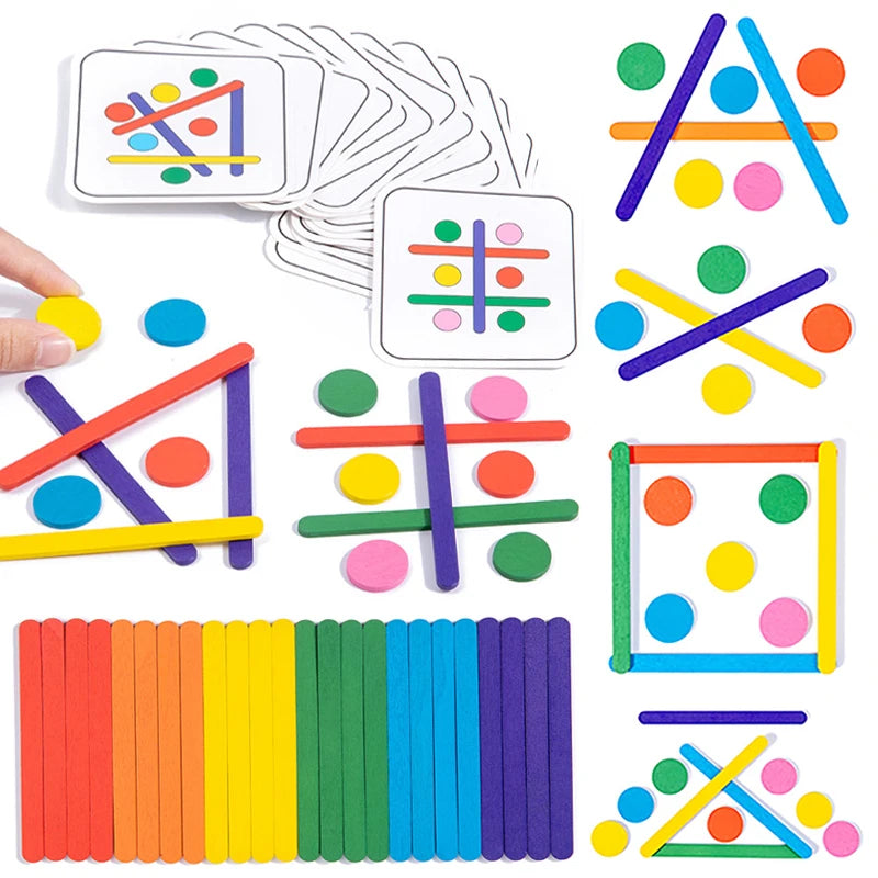 Kids Rainbow Stick Puzzle
