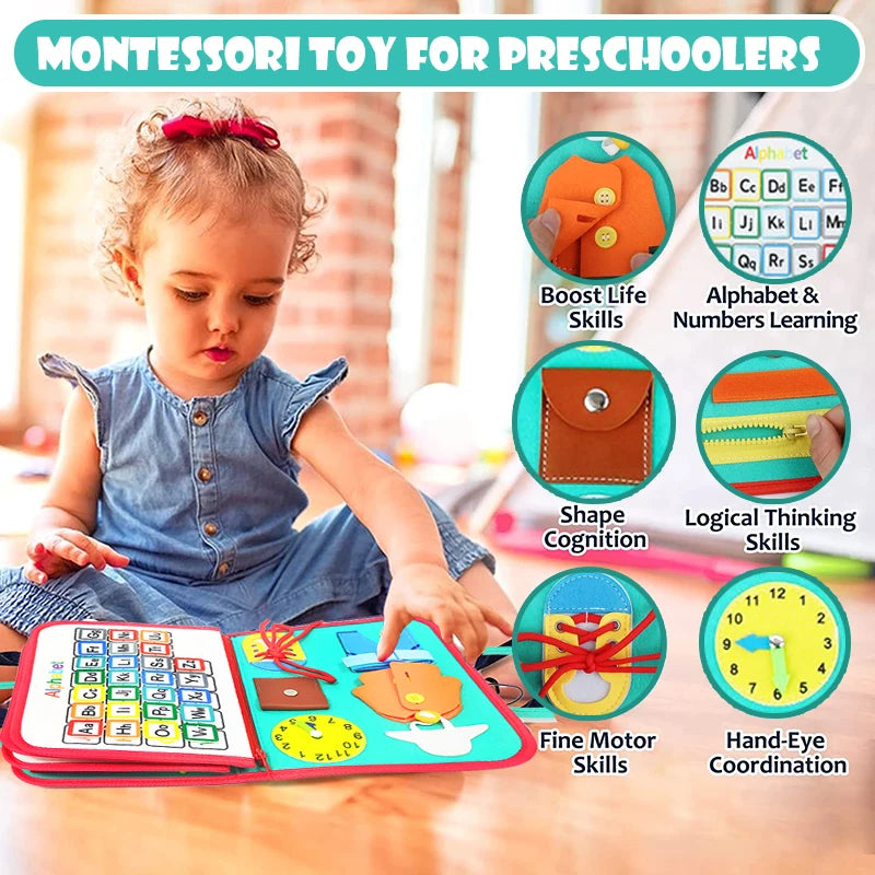 Montessori Busy Board for Toddlers