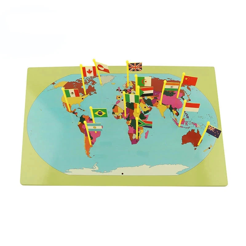 Montessori Wooden Flags of the World