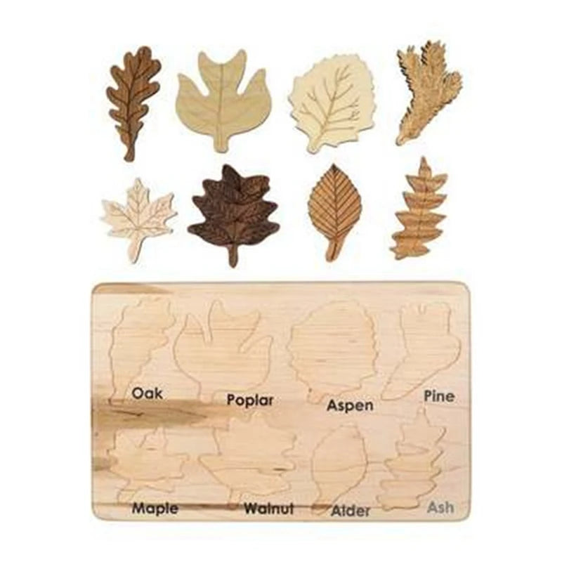 Montessori Wooden Leaf Puzzle