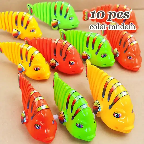 Plastic Wind-Up Wiggle Fish Toys