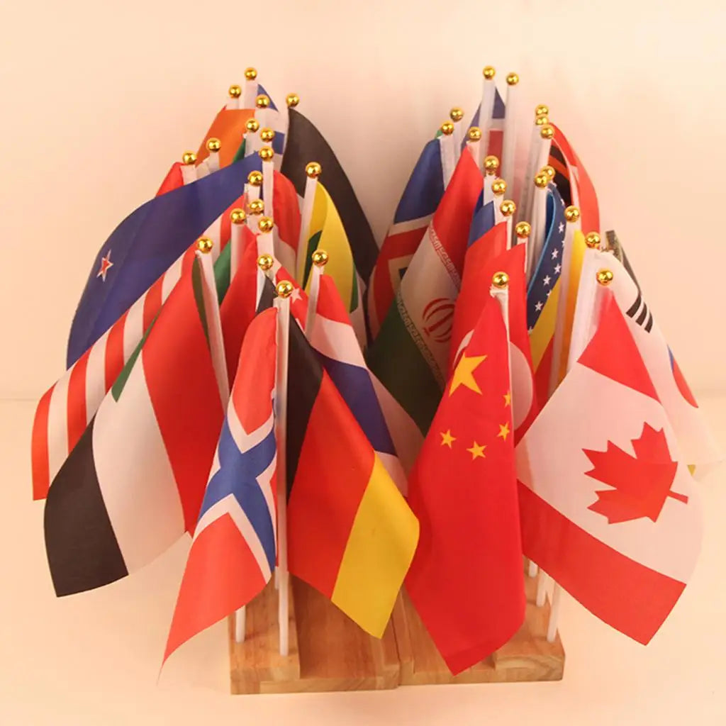 Montessori 36 Countries Flags with Stand