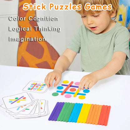 Kids Rainbow Stick Puzzle