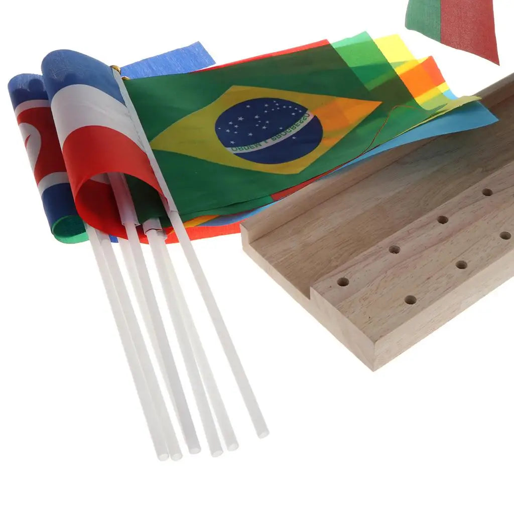 Montessori 36 Countries Flags with Stand