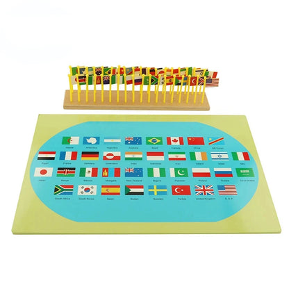 Montessori Wooden Flags of the World