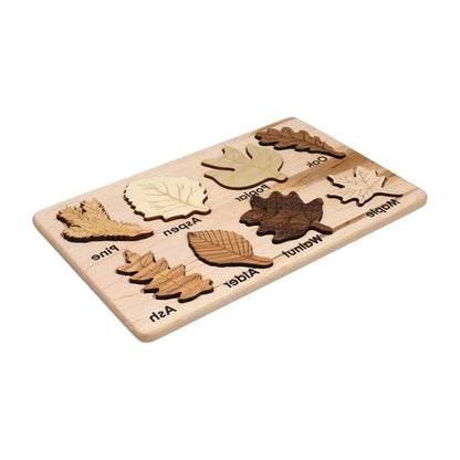 Montessori Wooden Leaf Puzzle