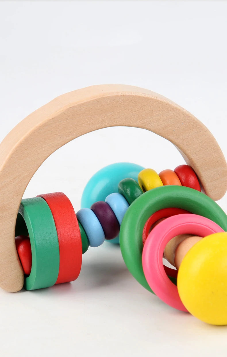 Rainbow Wooden Rattle