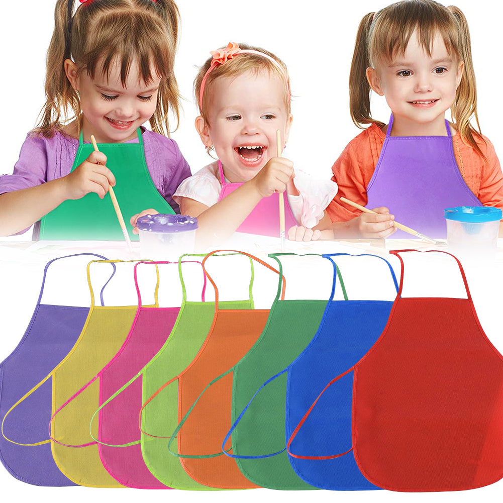 12pcs Kids Non-woven Waterproof Apron